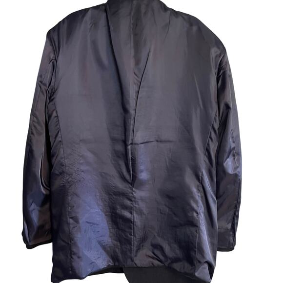 Albert Nipon Wool Jacket Black Blue Check  EST. 44R Career Academia Designer - Picture 5 of 8